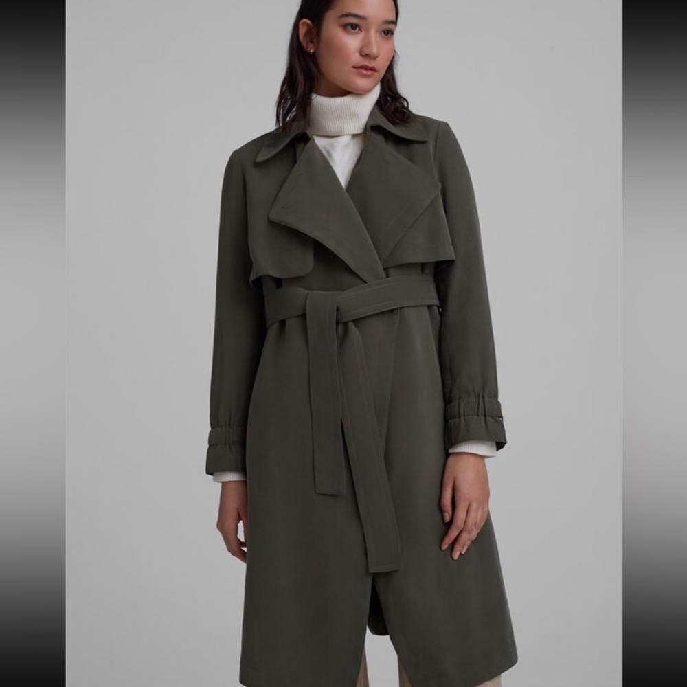 CLUB MONACO Trench Coat in Khaki